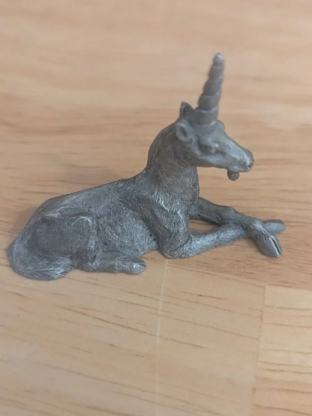 Vintage 1980 Magestic Unicorn Pewter Fantasy Heavy Detailed Trinket Spoontiques